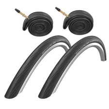 Schwalbe Lugano II 700 x 23/25/28c Road bike slick tyres + Opti tubes - UK STOCK