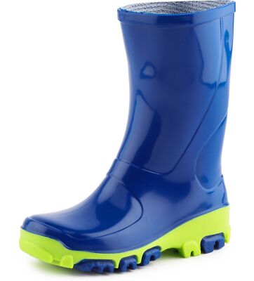 LADEHEID Gummistiefel Kinder Jungen Mädchen Rutschfest Regenschuhe PVC 21-35