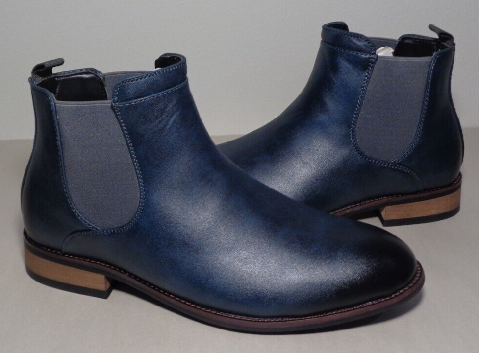 Vance Co. Size 8 Wide / LANDON / Navy / Chelsea Dress Boots  display picture 3