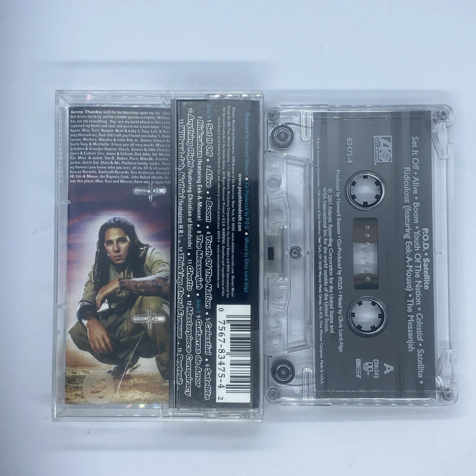 POD Satellite Cassette Tape - 2001 - RARE Nu Metal USA Import Like New - Изображение 3 из 4