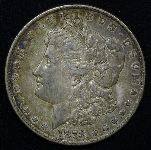 1878 8TF Morgan Silver Dollar AU #E21