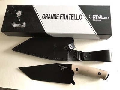 Doug Marcaida Stainless Steel 8.5'' Kitchen Chef Knife Slicing Cleaver w/ Sheath