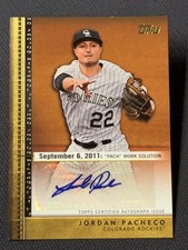 2012 Topps PATCH WORK SOLUTION AUTO Jordan Pacheco , item 2