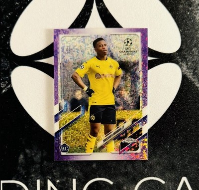 2020-21 Topps Chrome UEFA CL - Moukoko Purple Mini Diamond /250 RC - Dortmund