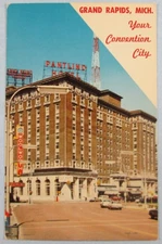 The Pantlind Hotel, Grand Rapids Michigan, Convention City, MI Postcard (#8689)