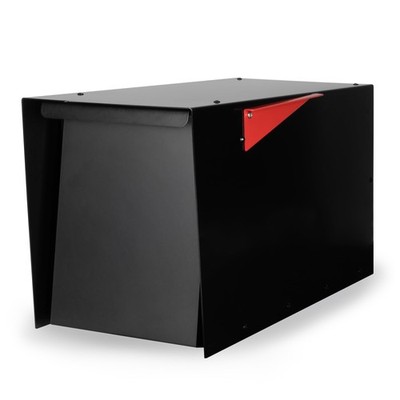 Mailbox Post Mount Black Heavy Duty Waterproof Magnetic Close Large Ilyapa Door