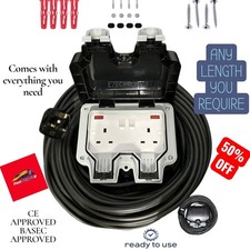 Outdoor/Outside Garden Extension Lead Socket 13A IP66 Rated 1M-50M RCD VERSIONS