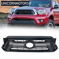 Front Bumper Grill Grille For 2012-2015 Toyota Tacoma Gloss Black Frame Matte
