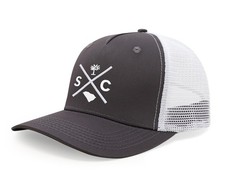 Adjustable Snapback Trucker Baseball Cap (SC - South Carolina, Grey White)