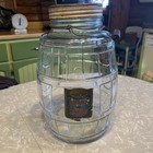 Vintage Large Glass Barrel Shaped General Country Store  Jar Keg w/ Handle-Label — photo 1