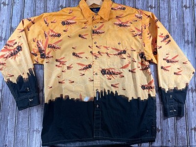 Wu Tang Clan Wu Wear Killer Bees Shirt size XL balck yellow vintage 90's