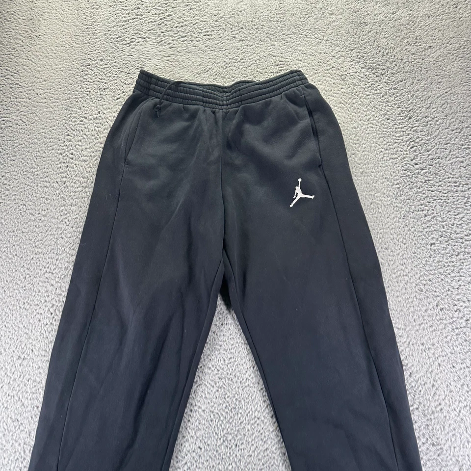 Vintage Jordan Sweatpants Mens L Black Fleece Lined Baggy Athletic Jumpman Logo - Image 2 of 4