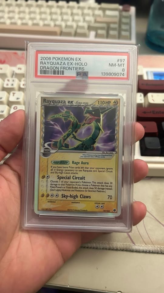 Rayquaza Ex Dragon Frontiers #97 PSA 8 NM-MT - 2006 Pokemon TCG