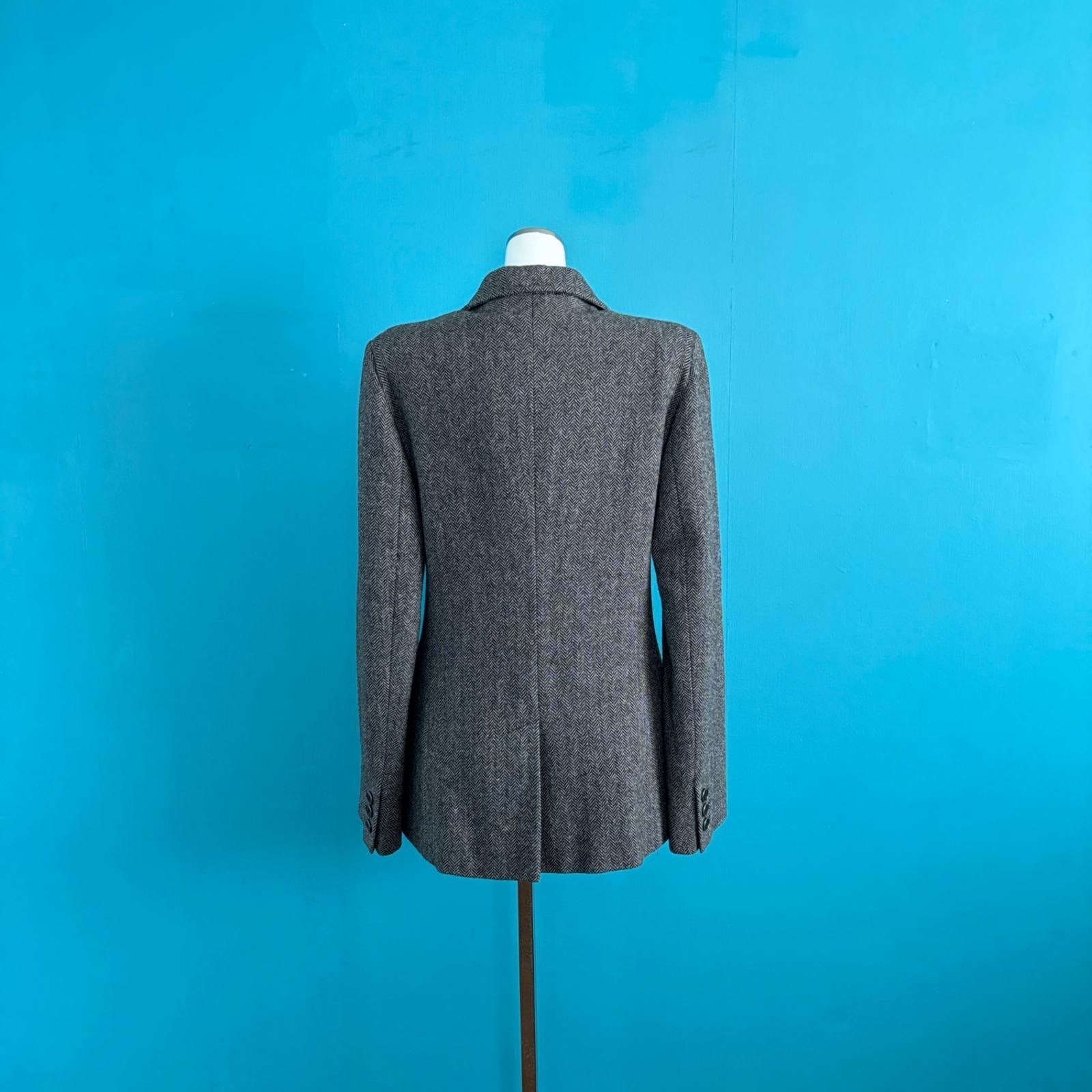 MaxMara Weekend Wool Herringbone Jacket Gray 40 W… - image 9