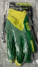 Grip Boost Stealth 5.0 Visegrip Football Gloves Adult X-Large Green Yellow New