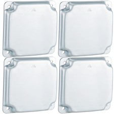 4 Pcs Metal Receptacle Electrical Box Cover, Square Rectangle Exposed Outlet ...