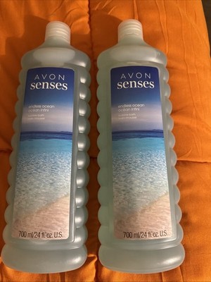 2 24oz. AVON Senses Endless Ocean Bubble Baths, new/sealed, Discontinued Scent