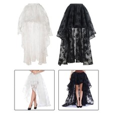 Frauen High Low Tutu Röcke Kleid Layered Mesh Tüll Rock für Karneval Party