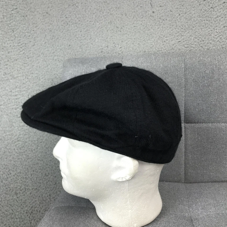 Gorra ajustada Sean John para hombre mediana grande negra tejida newsboy hiedra plana invierno Foto 3 de 4