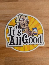 DUTCH Bros STICKER IT'S ALL GOOD COFFEE Rare HTF Big LEBOWSKI Matte THE DUDE