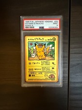 Super Clean! 1998 POKEMON JAPANESE VENDING SERIES III #25 OOYAMA'S PIKACHU PSA 9