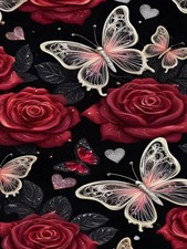 5D Butterfly Diamond Art Kits for Adults-Rose Flower Diamond Painting Kits for A