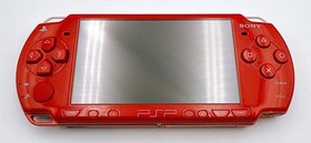 Sony PSP-2000 Console Deep Red Region free Rare w/adapter, battery - Excellent
