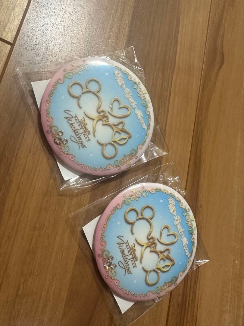 Disney Fairy Tale Weddings Mickey Minnie Pin Badge Set of 2 Non-Resale