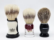 Pure Bristle Shaving Brush Omega 80266 Semogue 830 Perfecto 3 Vintage Barber 