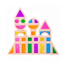 Rainbow Blocks,Acrylic Building Block,Rainbow Stacking Sensory Toys... Fast Ship
