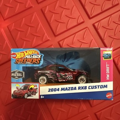 Hot Wheels 2004 Mazda RX8 Custom, Pull-Back Speeders Series 1:43