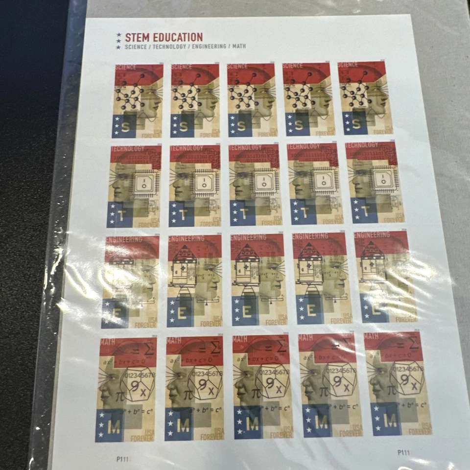 2018 STEM education Pane of 20 Forever Stamps MNH #5276-5279 - Image 2 of 4