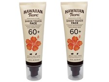 2 Pack - Hawaiian Tropic Sheer Touch Face Sunscreen Lotion SPF 60, 2.5 FL OZ