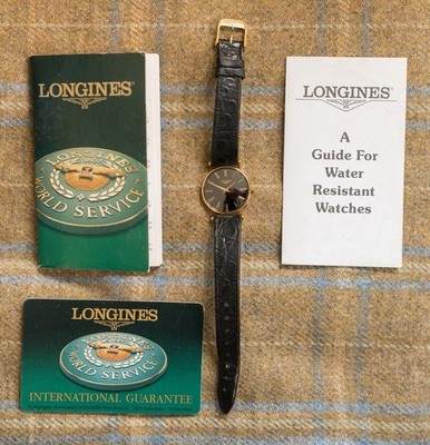 Longines Le Grande Classique Gold Tone With Black Dial Vintage Ladies Watch