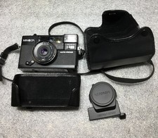 Minolta Hi-Matic AF2 35mm Film Camera Point And Shoot W/Case For Parts Corrosion