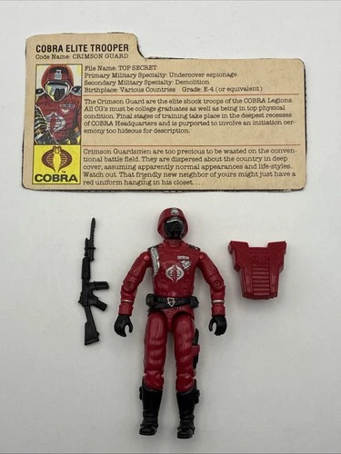 Crimson Guard V1 100% Complete G.I. Joe 1985 Hasbro Vintage Action Figure