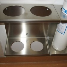 Edelstahl Doppel Halterung Für 2 Liter Gasflaschen Medizinischer Sauerstoff Wand