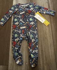Angel Dear Bamboo 3/6 Footed Pajamas Baby Boy Tools Print NWT