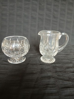 Waterford Lismore Cut Crystal, Cream and Sugar Bowl Set