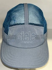 CIELE ATHLETICS HAT CAP STRAP BACK BLUE GRAY MESH GOCAPSC 58CM RUNNING MENS