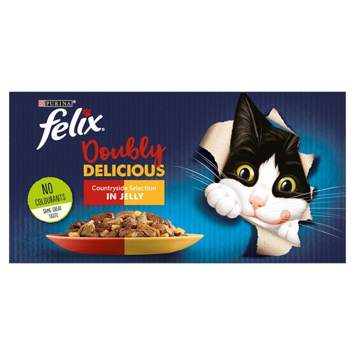 Felix Doubly Pyszny wybór na wsi w galaretce Mokra karma dla kotów dla dorosłych, 96x85g - Zdjęcie 8 z 11