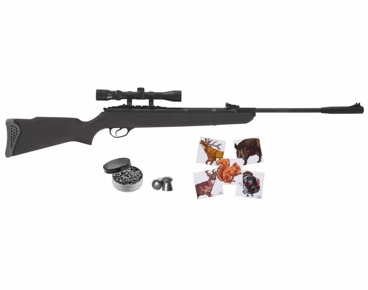 Hatsan Mod 125 Spring Sniper .25 Cal Air Rifle with Targets and Pellets  Bundle