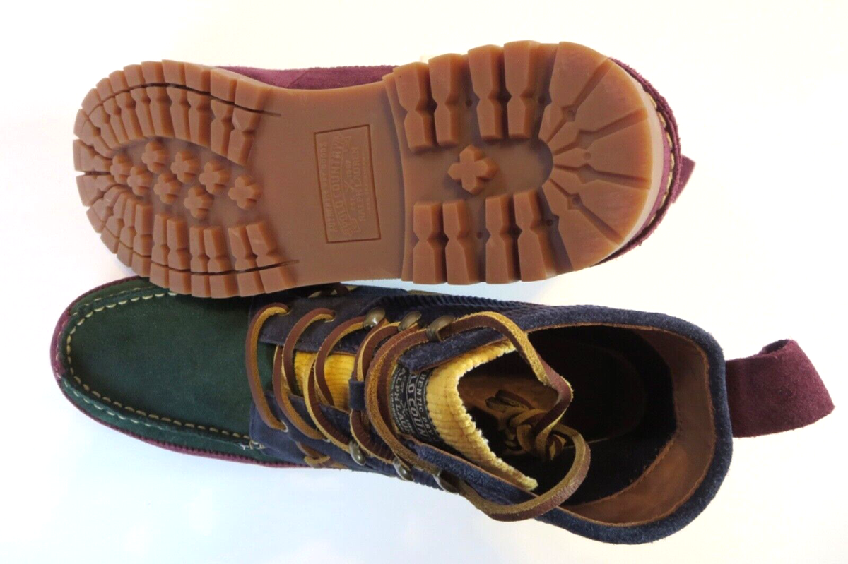 Polo Country Ralph Lauren Ranger Mid Boots Mens 10.5 Color Block Suede Corduroy Polo Ralph Lauren Country Ranger Mid Colorblock Suede  main image 4