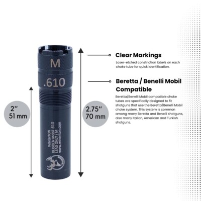 Beretta/Benelli Mobil Thread 20ga Extended Choke Tubes Set 5 pcs