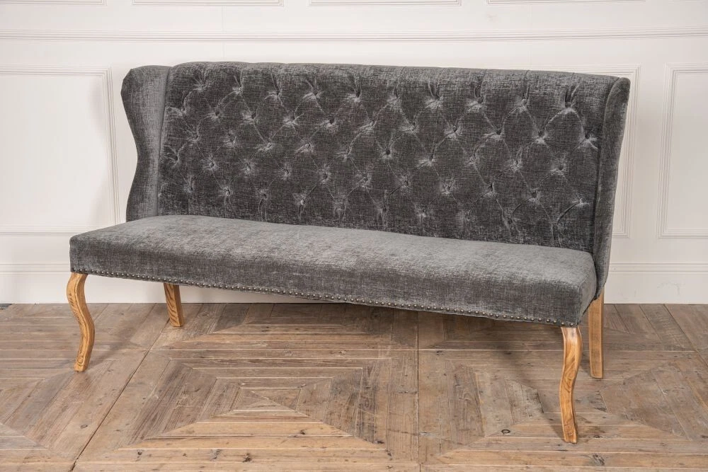 Slipcovered sale dining bench