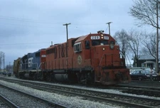 Railroad Slide - Detroit Toledo & Ironton #209 Locomotive Durand Michigan 1983
