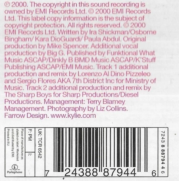 Kylie Minogue – Spinning Around Original Cassette, Europe Version - Image 3 of 4