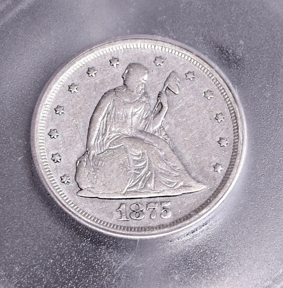 1875-S Twenty Cent Piece - ICG VF30 Details MPD & RPM, Cleaned (#58397-L) - Image 2 of 4