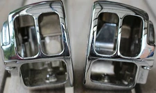 Used Chrome Handle Bar Switch Housings Set 1996-03 Harley XL Softail Dyna U-1059