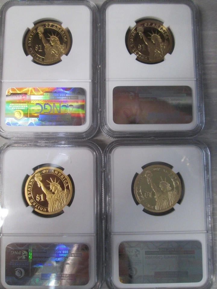 2011 S Presidential Proof Dollar 4 Coin Set NGC PF 70 Ultra Cameo PF70 RARE - Image 2 of 2